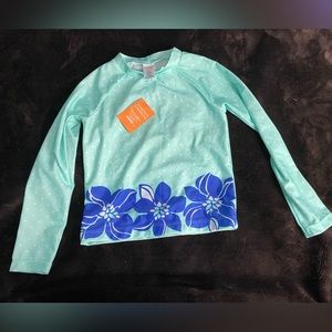 Gymboree Girls Floral Rashguard size S